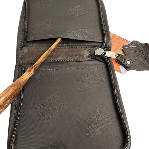 Canyon Outback Leather Goods Genuine Cowhide Leather Travel Zipper Pouch NWT NOS - Picture 9 of 12